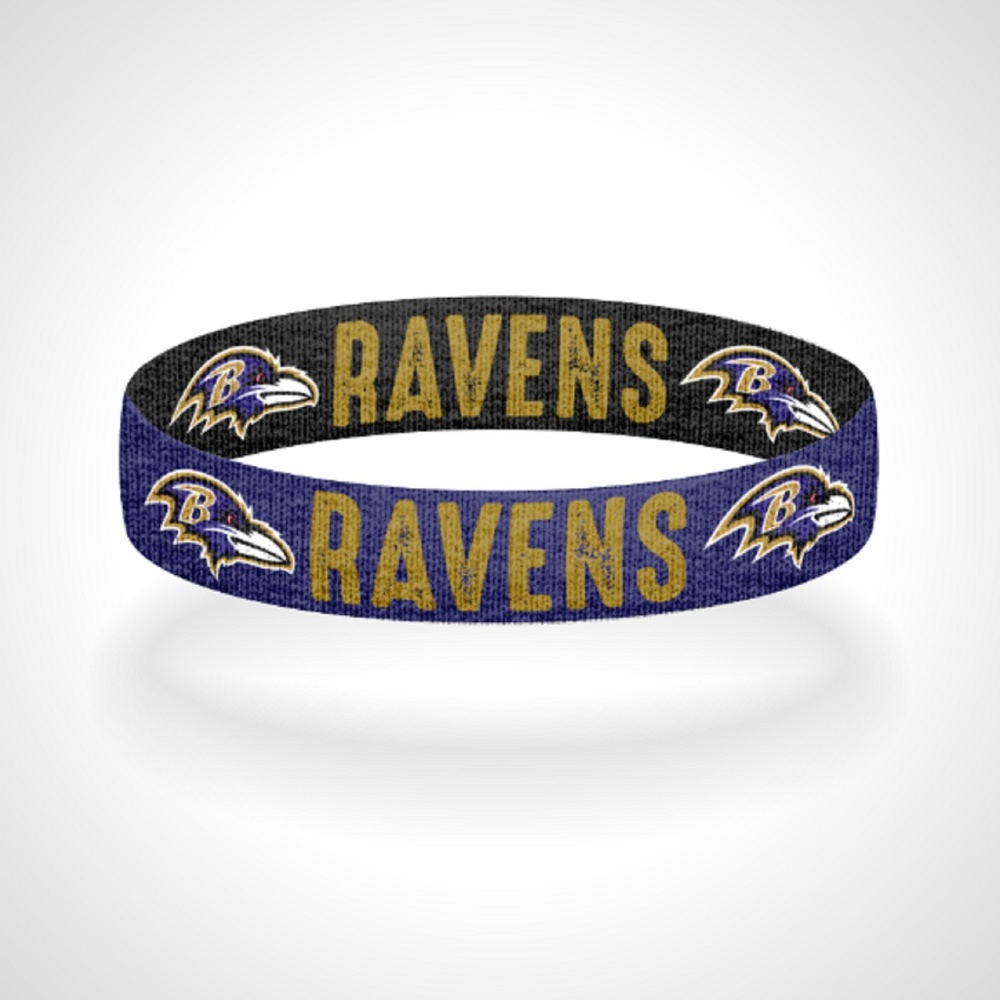 Reversible Baltimore Ravens Wristband Bracelet
